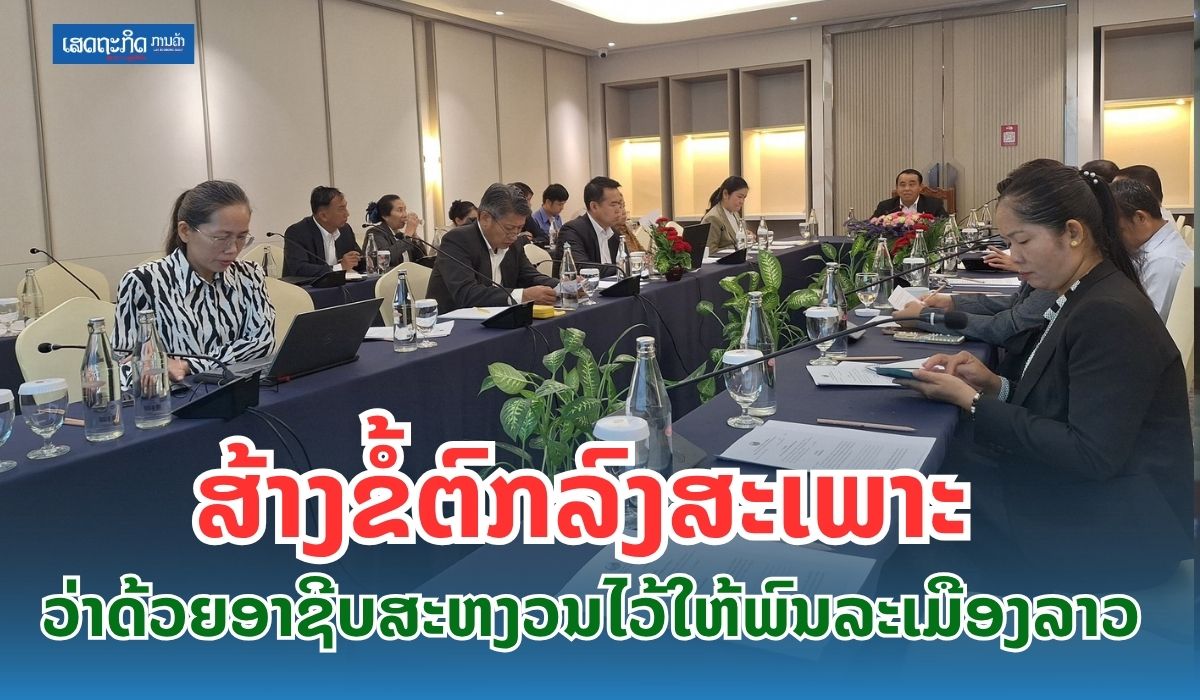 ຈະສ້າງຮ່າງຕົກລົງສະເພາະອາຊີບສະຫງວນຂອງຄົນລາວ